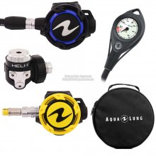 SET HELIX DIN + OCTOPUS HELIX + MANOMETR AL50 + REGULATOR BAG EXPLORER II, Aqualung